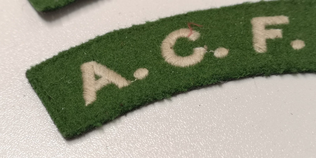 ACF Army Cadet Forces Green Shoulder Patches 1 Pair