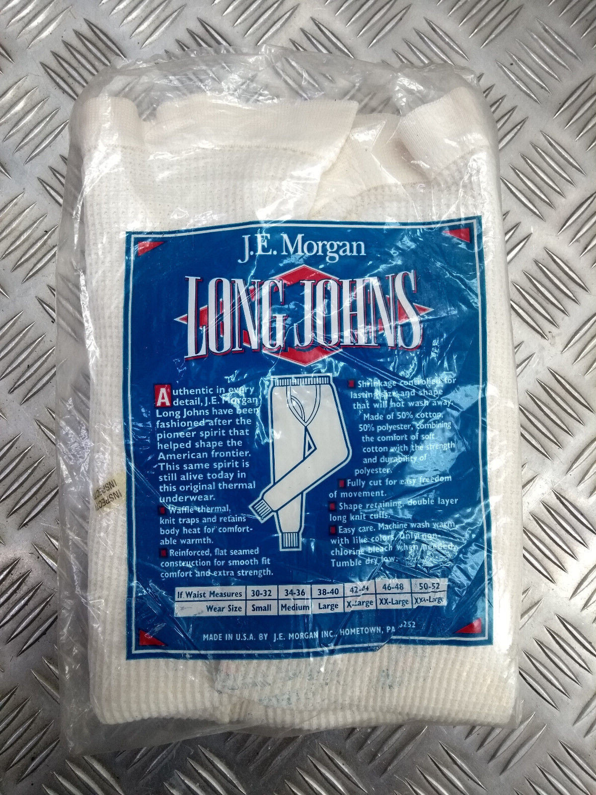 Waffle Thermal Ankle Length Long Johns Underpants Genuine US Made J.E. Morgan