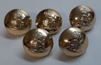 Vintage Army Buttons British Artillery Kings Crown Insignia Ring Backed Buttons