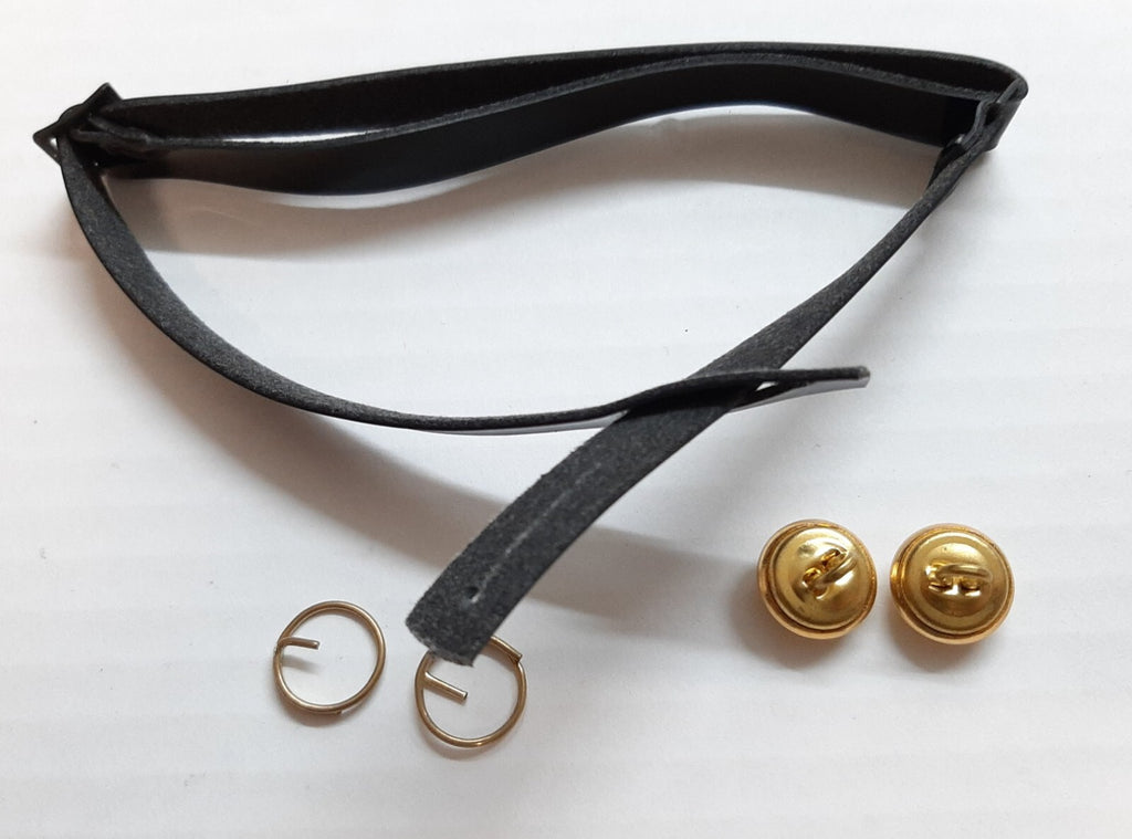 British Army RAOC Chin Strap Set Ordnance Corps Insignia Buttons and Fittings