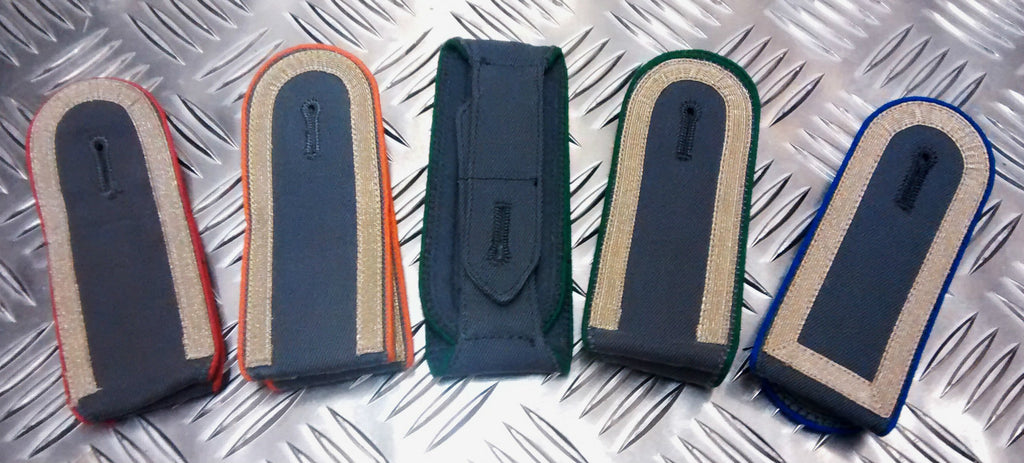 German Shoulder Boards/Slides/Braided Epaulettes Various Colours
