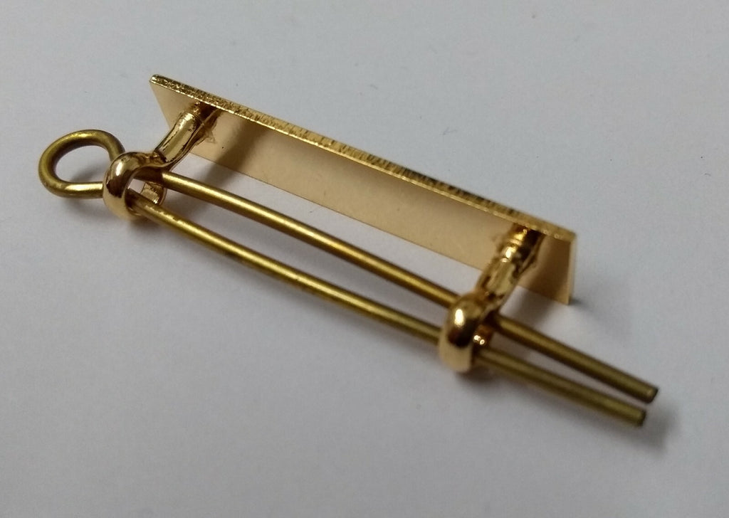 Genuine British Standard Issue Gold Coloured Plain Metal Rank Bar