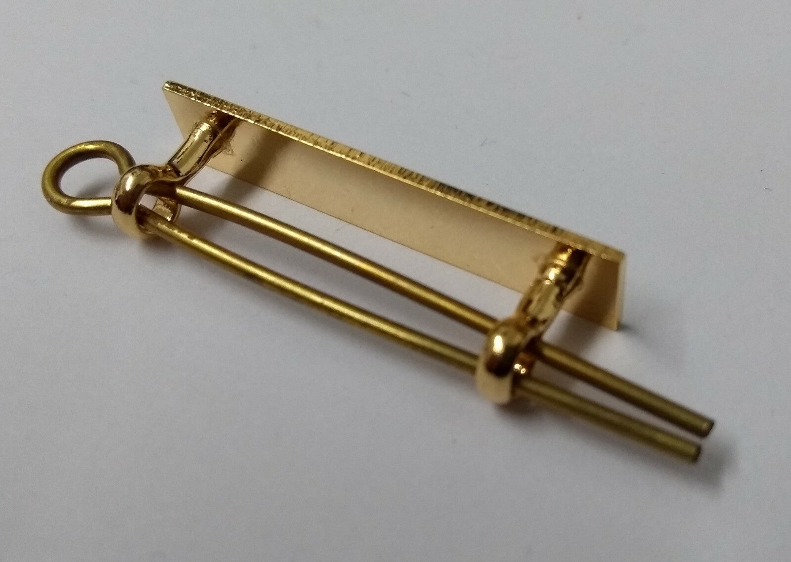 Genuine British Standard Issue Gold Coloured Plain Metal Rank Bar