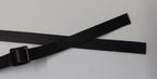 Pillbox Hat Strap Matt Black 10mm Adjustable Pill Box Type Leather Chin Strap