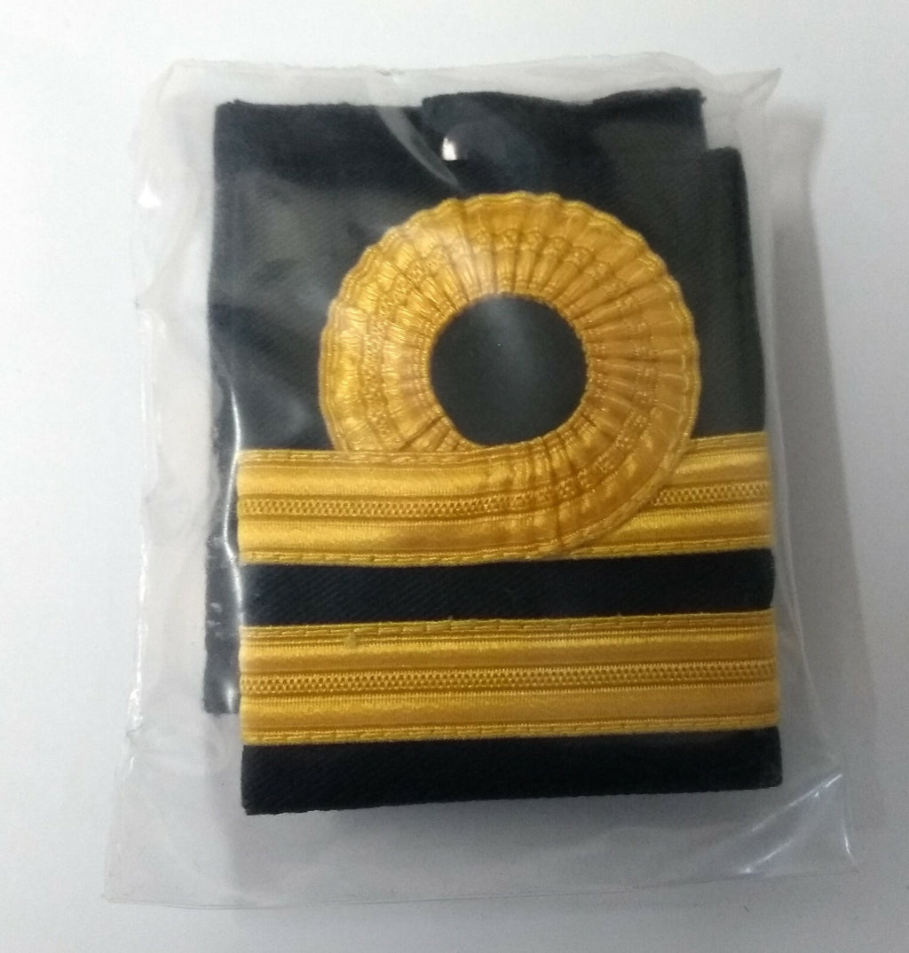 Royal Navy Lieutenant Gold Lace Rank Slides RN Genuine British Issue