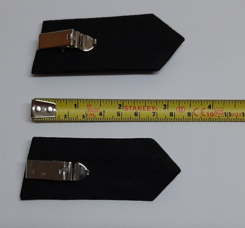 Clip on Gorgets Hand Made in Britain No1 Type Braided Oakleaf Collar Tabs 2 Sets