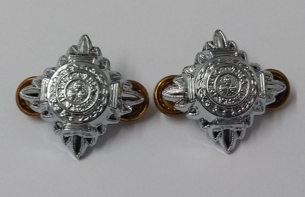 Shoulder Pips 3/4" Silver OFCs Bath Stars Screw Post x 2 NEW