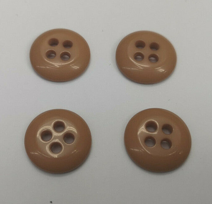 Genuine Vintage Issue 4 Hole Plastic Buttons Stone x4 14.5mm