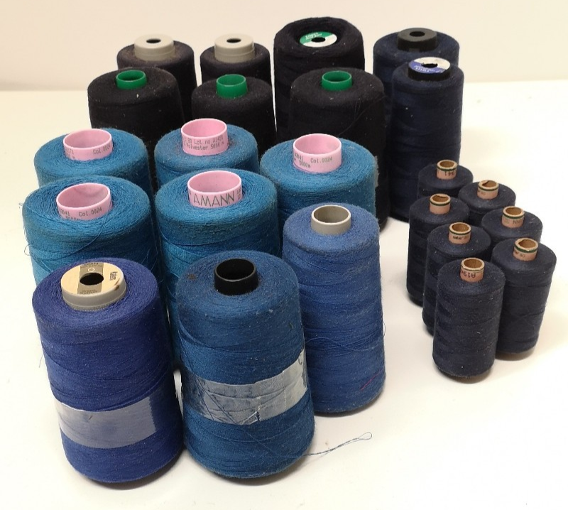 Polyester Corespun Thread Blue / Navy Colour Shades Various Brands