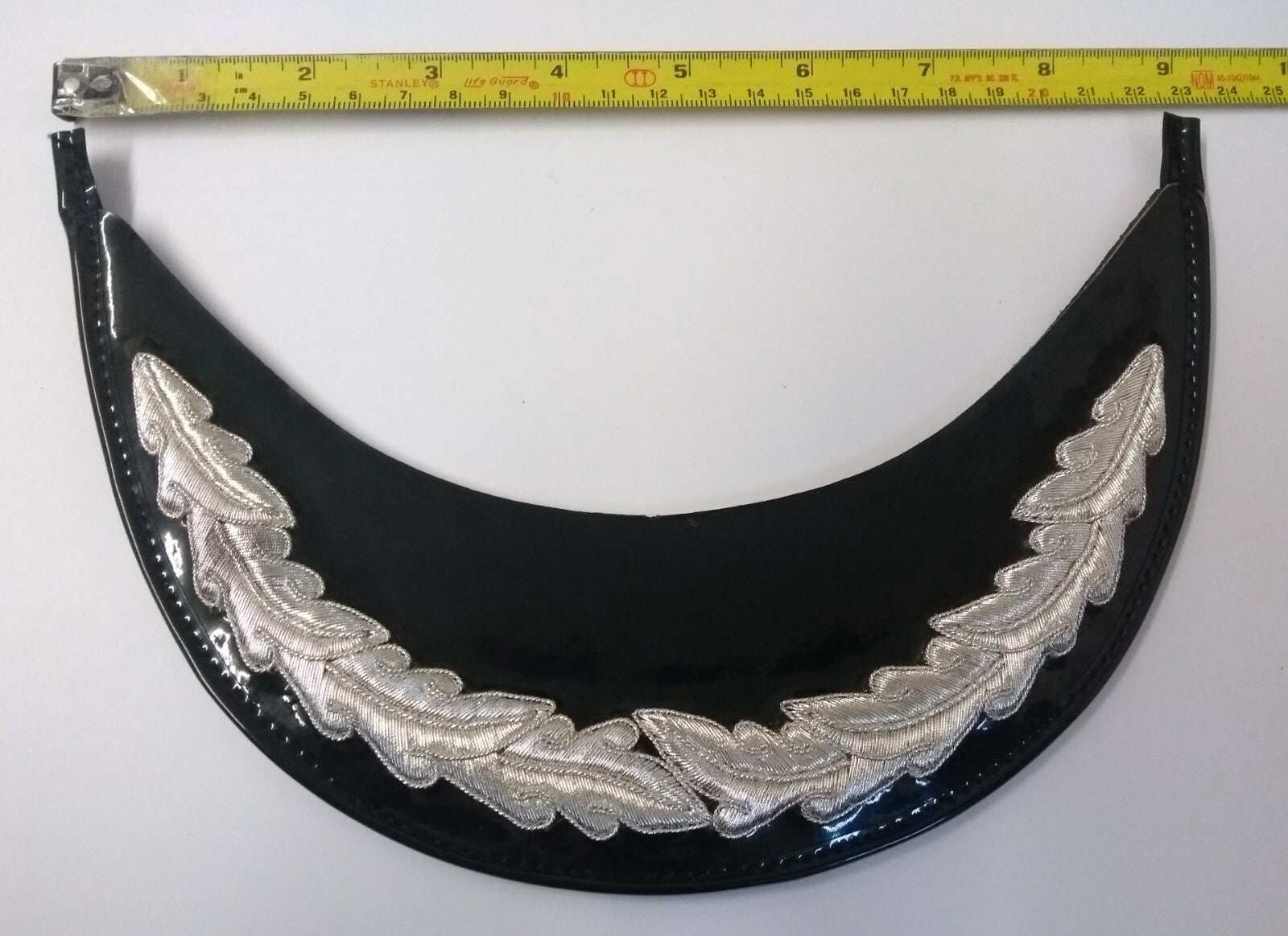 Genuine British Made Senior Officer Silver Decorative Braid Dress Cap Peak