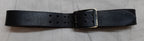 Vintage Leather Belt Solid Brass Double Prong Painted Buckle 1 3/4 Wide Size 36"