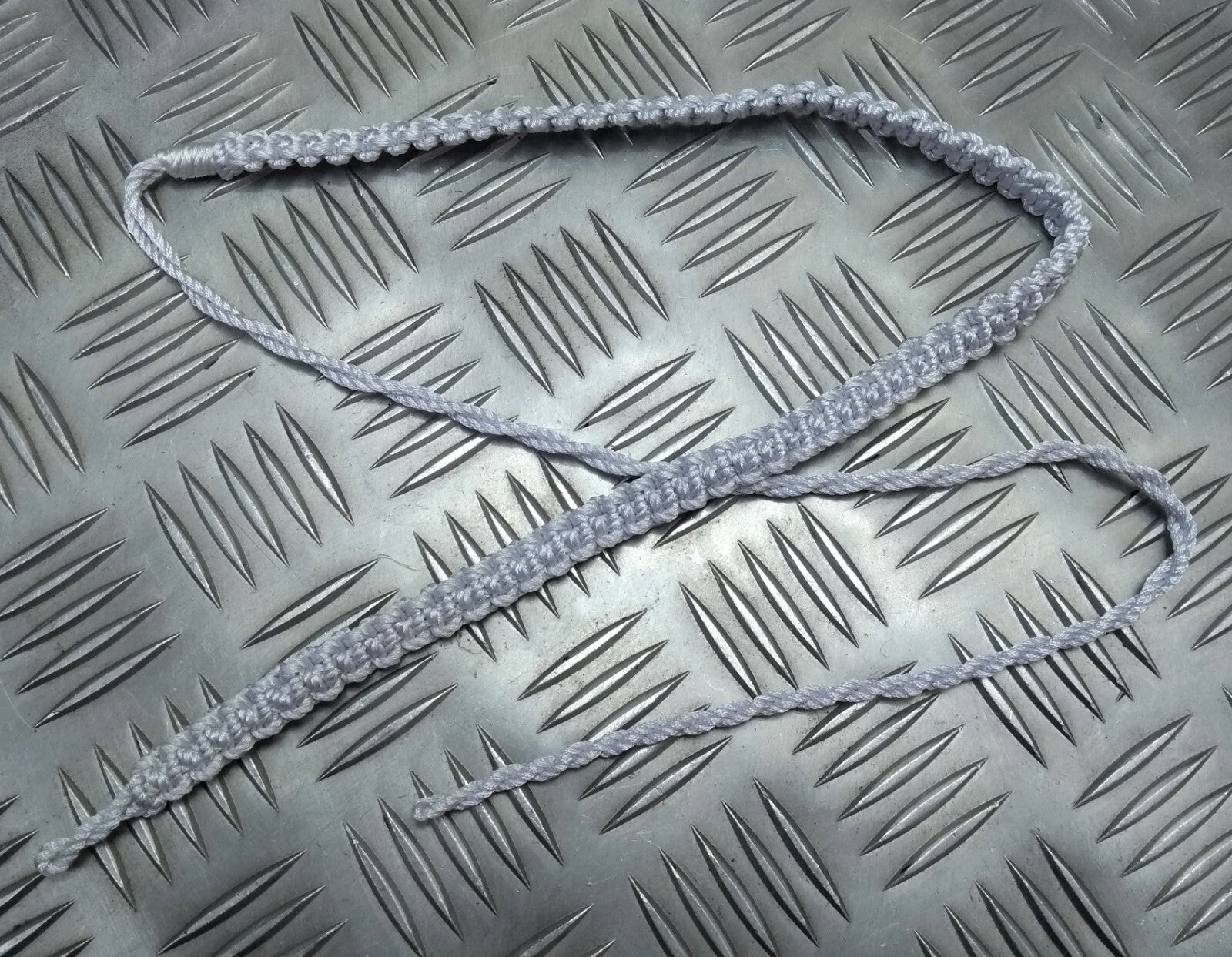Lanyard Silver Grey Platt Ceremonial and Parade Long Genuine Issue RS3X