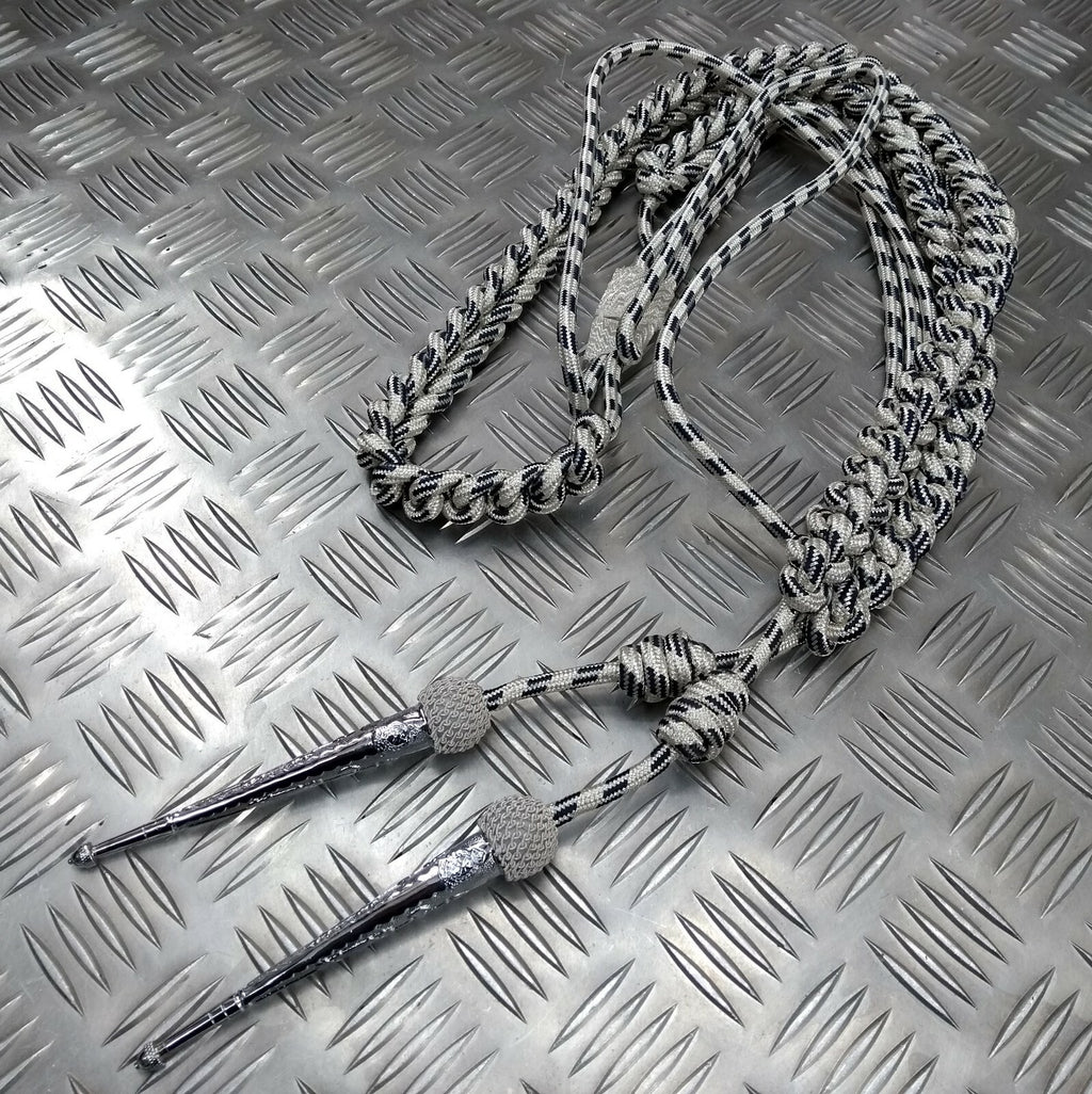 Senior Officer Silver & Blue Fleck Ceremonial Aiguillette
