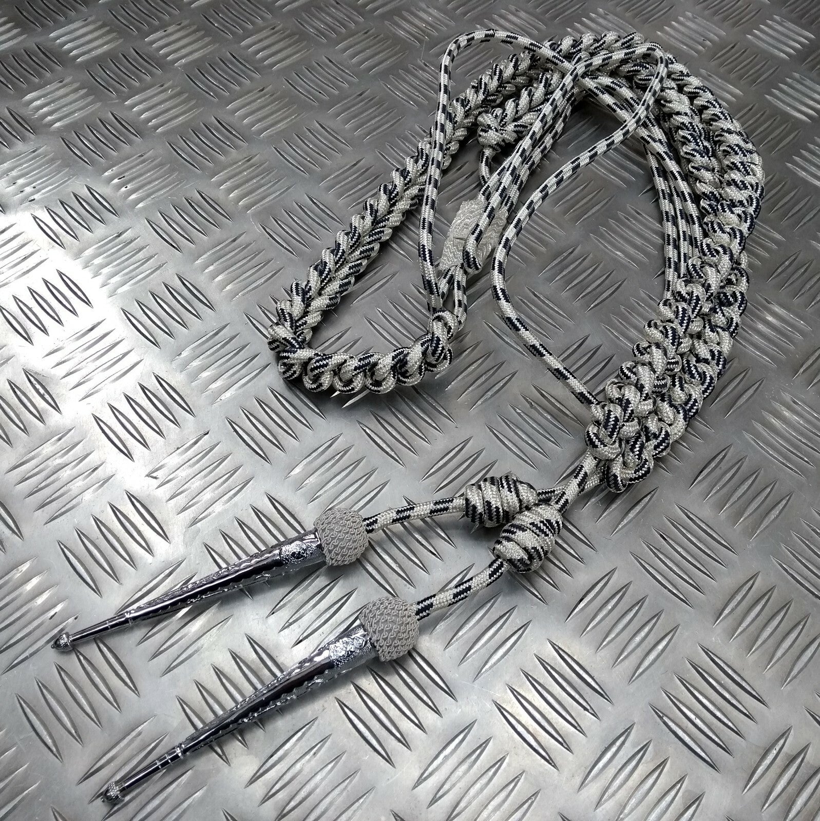 Senior Officer Silver & Blue Fleck Ceremonial Aiguillette