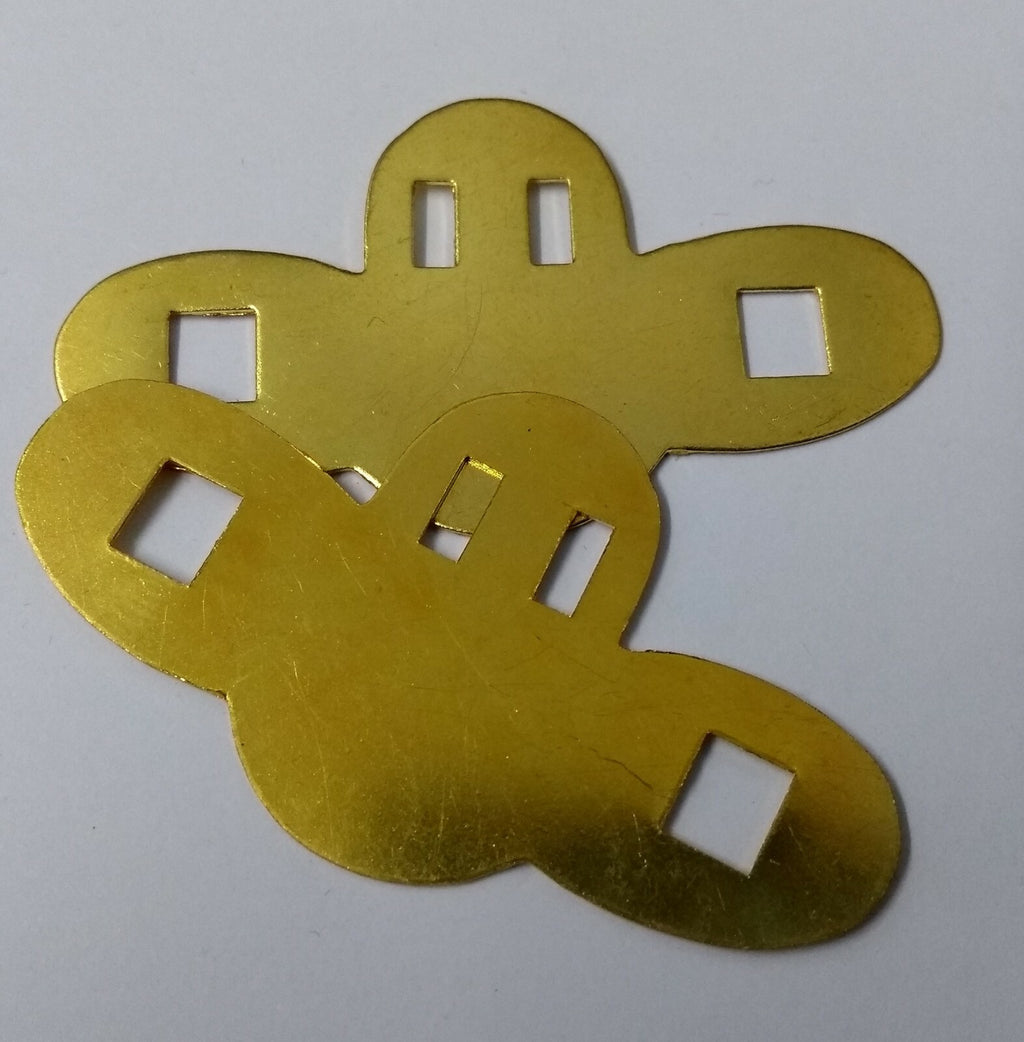 Genuine Issue Brass Type Badge Backing Plates For Hat Badge X2 STD69