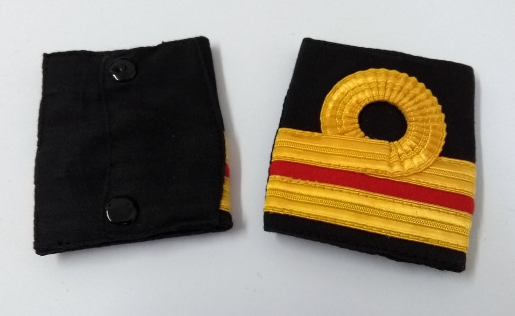 RN Shoulder Slides Royal Navy Issue Lieutenant Rank Slide On Studded Epaulettes