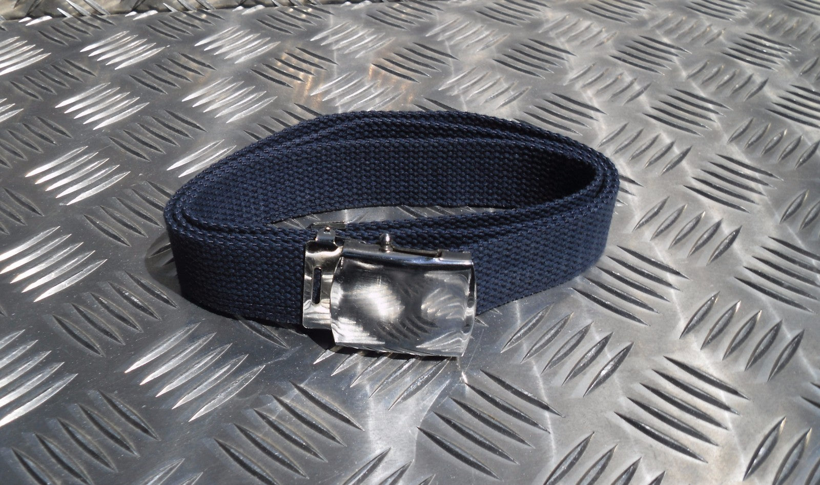 Style 1¼ Roll buckle Canvas Web Belt Silver or Brass buckle All Colours