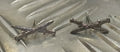 Genuine Polish Issue Small Crossed Swords Insignia Badges 1 Pair NEW SV