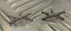 Genuine Polish Issue Small Crossed Swords Insignia Badges 1 Pair NEW SV
