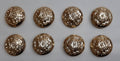 Queens Lancashire Regiment Ring Back Buttons No2 British Army QLR Insignia O/R