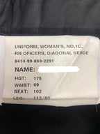 No1C Naval Trousers British Royal Navy Officers Womens WRNS Diagonal Serge RN