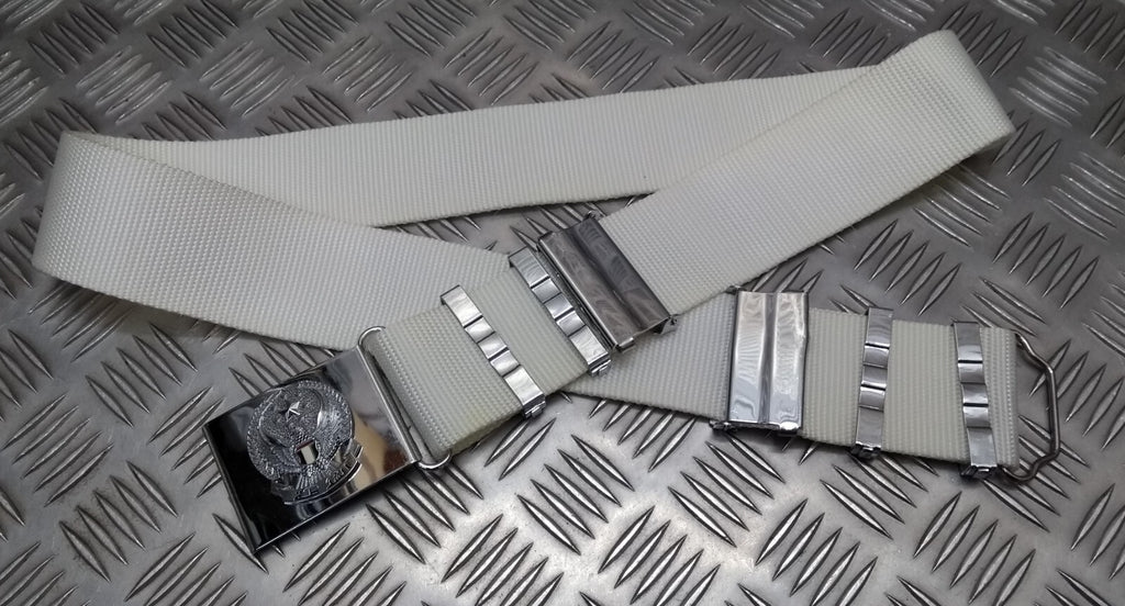 Abu Dhabi Belt White Nylon With Buckle For Ceremonial & Parade Duties