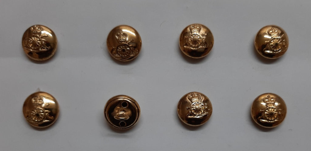 Royal Artillery Buttons 22L Small British Army Mounted R.A Cannon Insignia