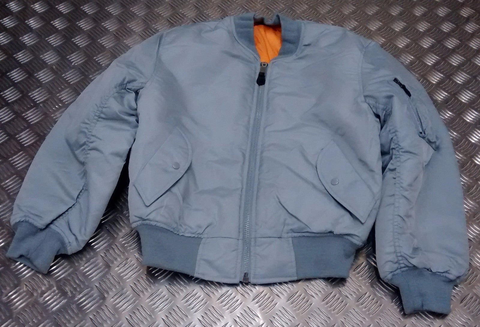 MA1 US Military Style Bomber Jacket Silver - NEW