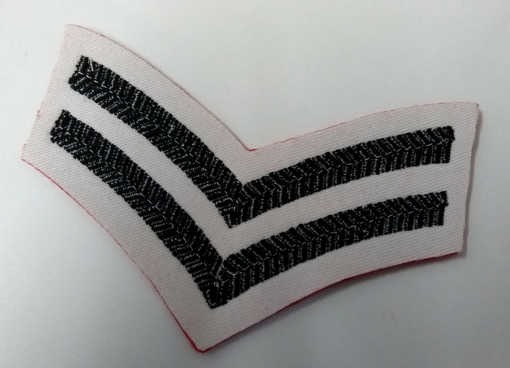 British Army Gurkha Corporal Chevrons On Scarlet Felt Ranks Stripes