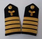 Naval Senior Officers No1 Uniform Shoulder Boards Epaulette Black & Gold Detail