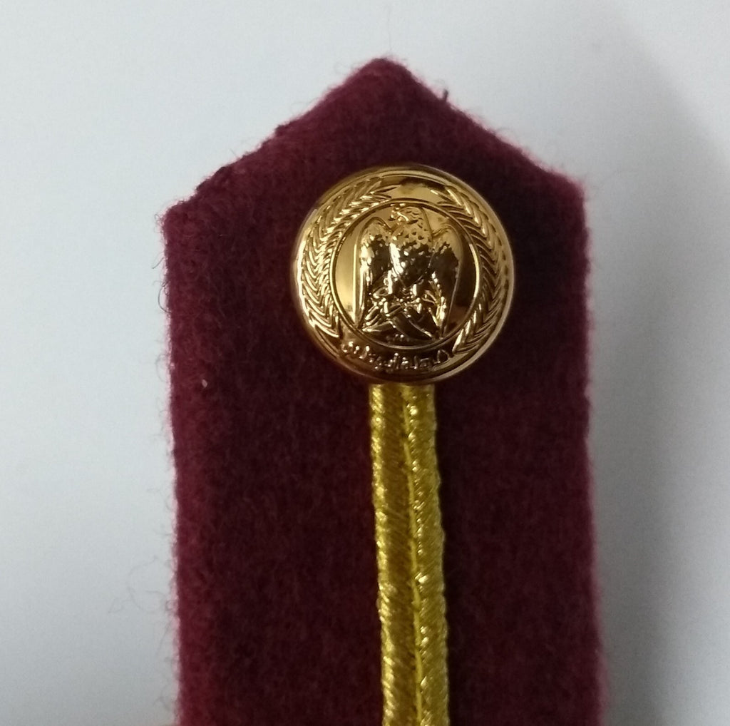 Arab Emirates Gorgets Collar Tabs Gold Braid Detail Senior Officers UAE Buttons