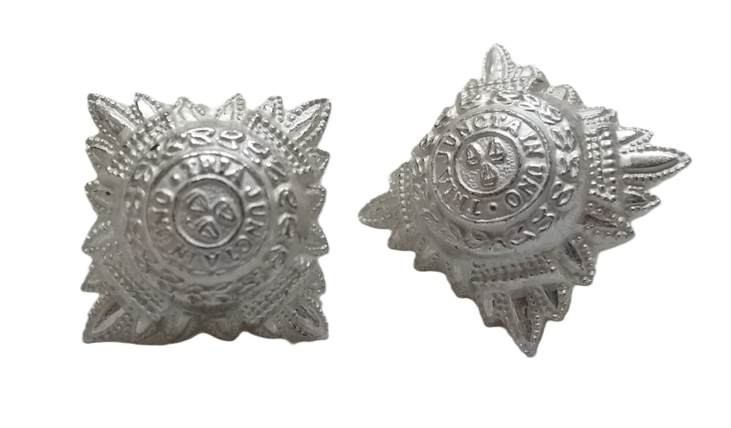 Shoulder Pips 5/8" Silver OFCs Bath Stars Screw Post x 2 NEW