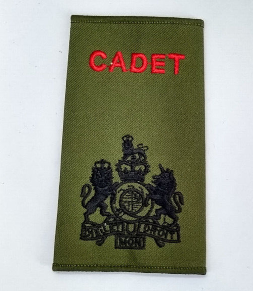 Genuine British Army OD Green Cadet Warrant Officer Class 1 Rank Slide - NEW