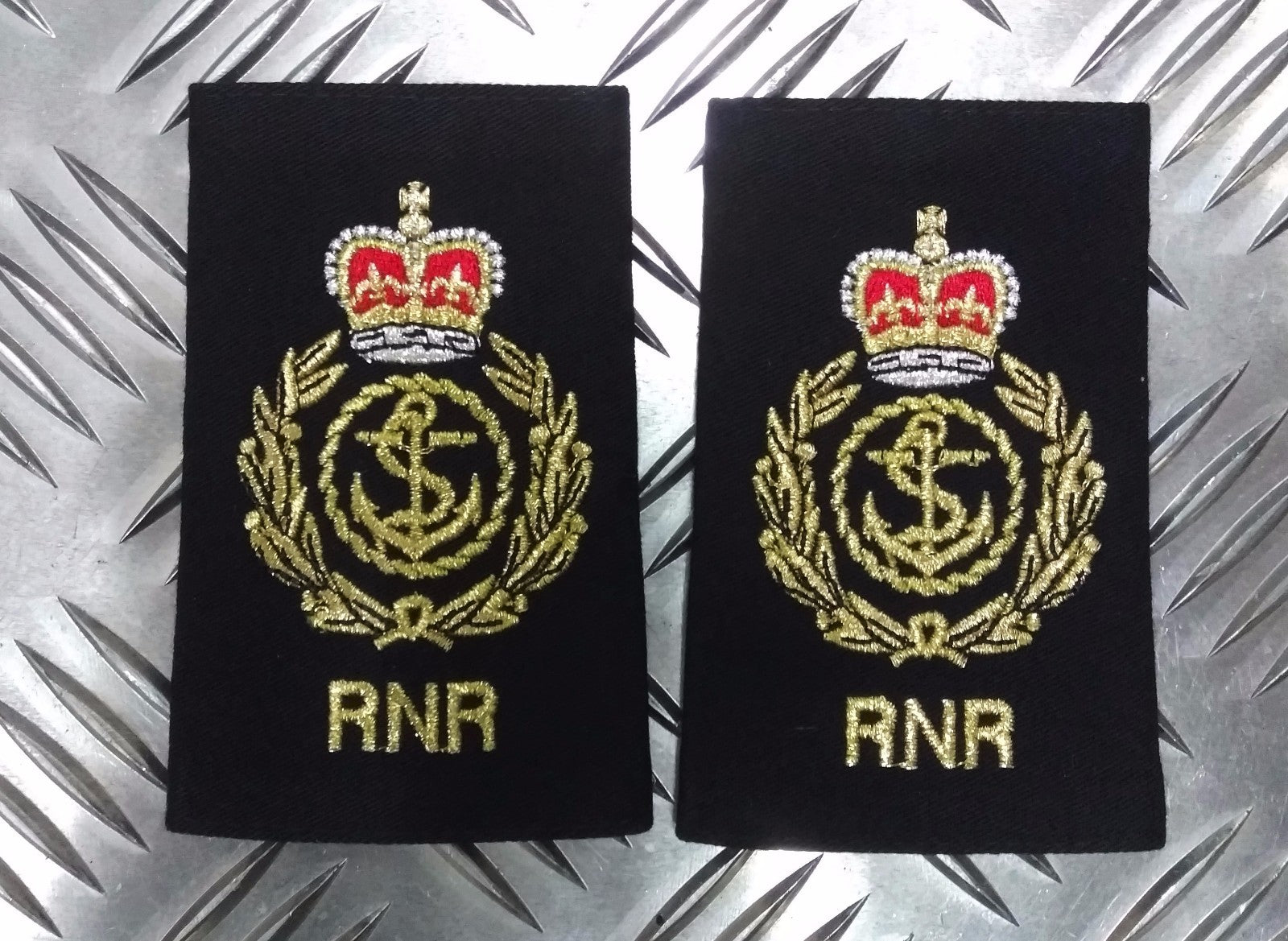 Genuine British Royal Navy RNR Chief Petty Officer CPO Rank Slides / Epaulettes