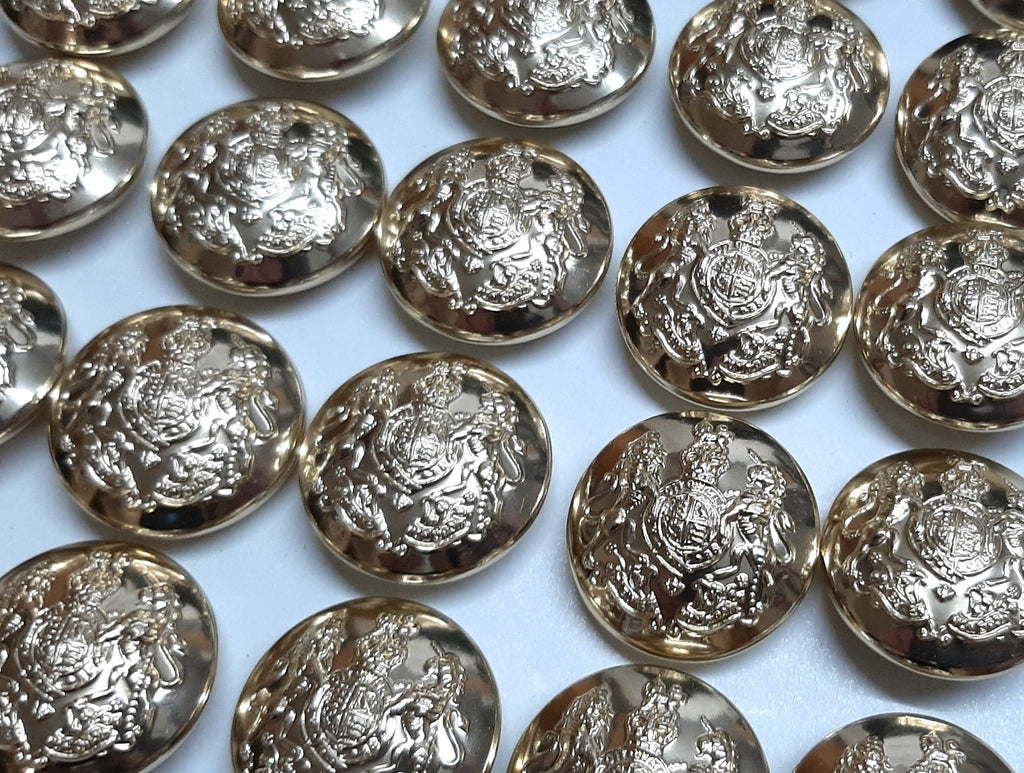 British Army The Royal Coat of Arms General Service Buttons 40L x 25 - NEW
