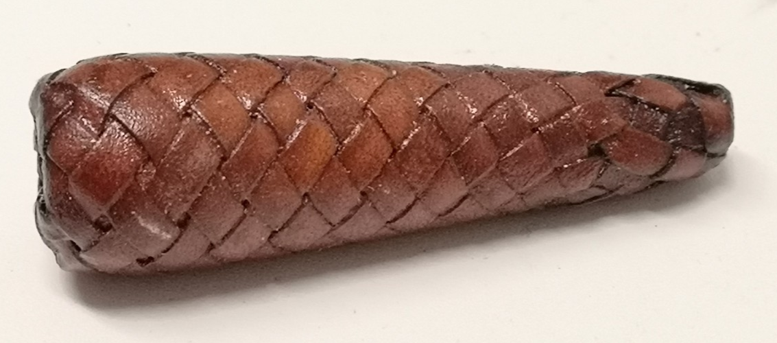 Sword Knot Acorn Dark Brown Leather Bound Replacement Part