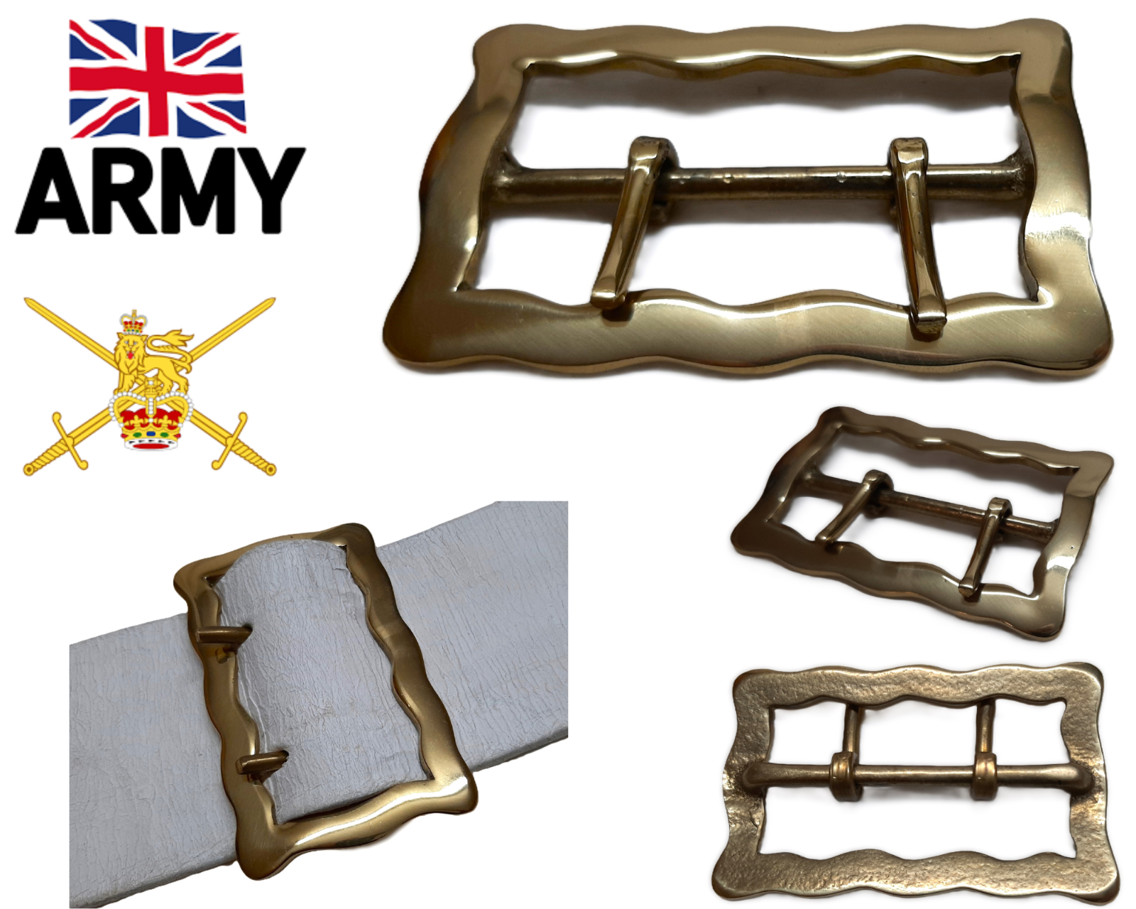Shoulder Belt Buckle Double Prong British Army HCav Household Cavalry Issue NOS