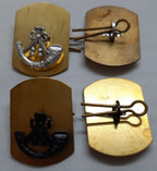 The Light Infantry LI British Army Collar Badge Sets 1 x Silver 1 x Black NEW