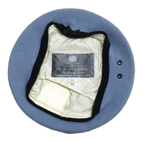 AAC Blue Beret Goldings Army Pattern Wool / Silky Lining & Petersham Trim 62cm