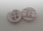 10 Vintage Buttons 4 Hole For Dress Shirts Pearlesque Cool Blue 9.9mm NOS