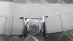 Yorks Belt White Yorkshire Regiment Courlene Belt & Chrome Buckle 44"