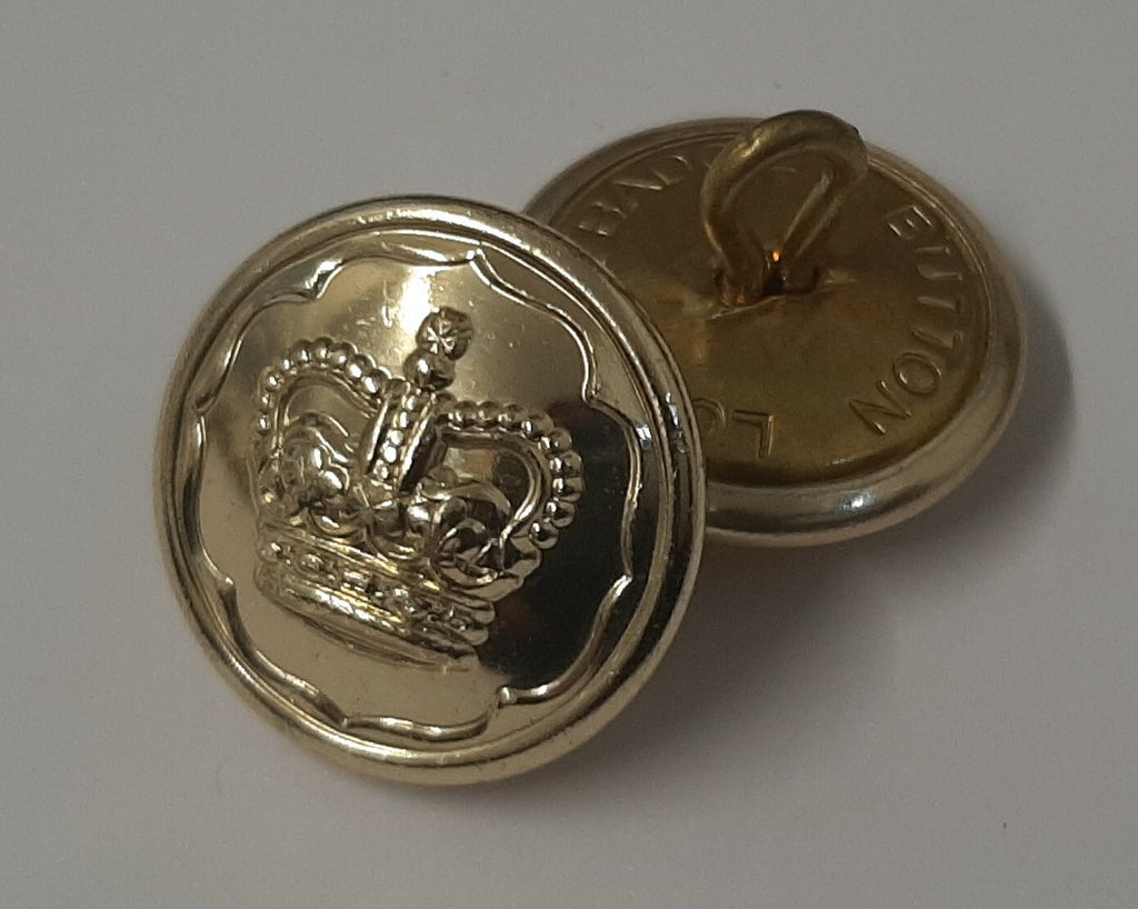 Genuine British Issue Royal Crown And Border Buttons 2 Pairs ASBT294