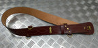 Sam Browne Belt No Buckle No Cross Straps UK Made Brown Leather 40"