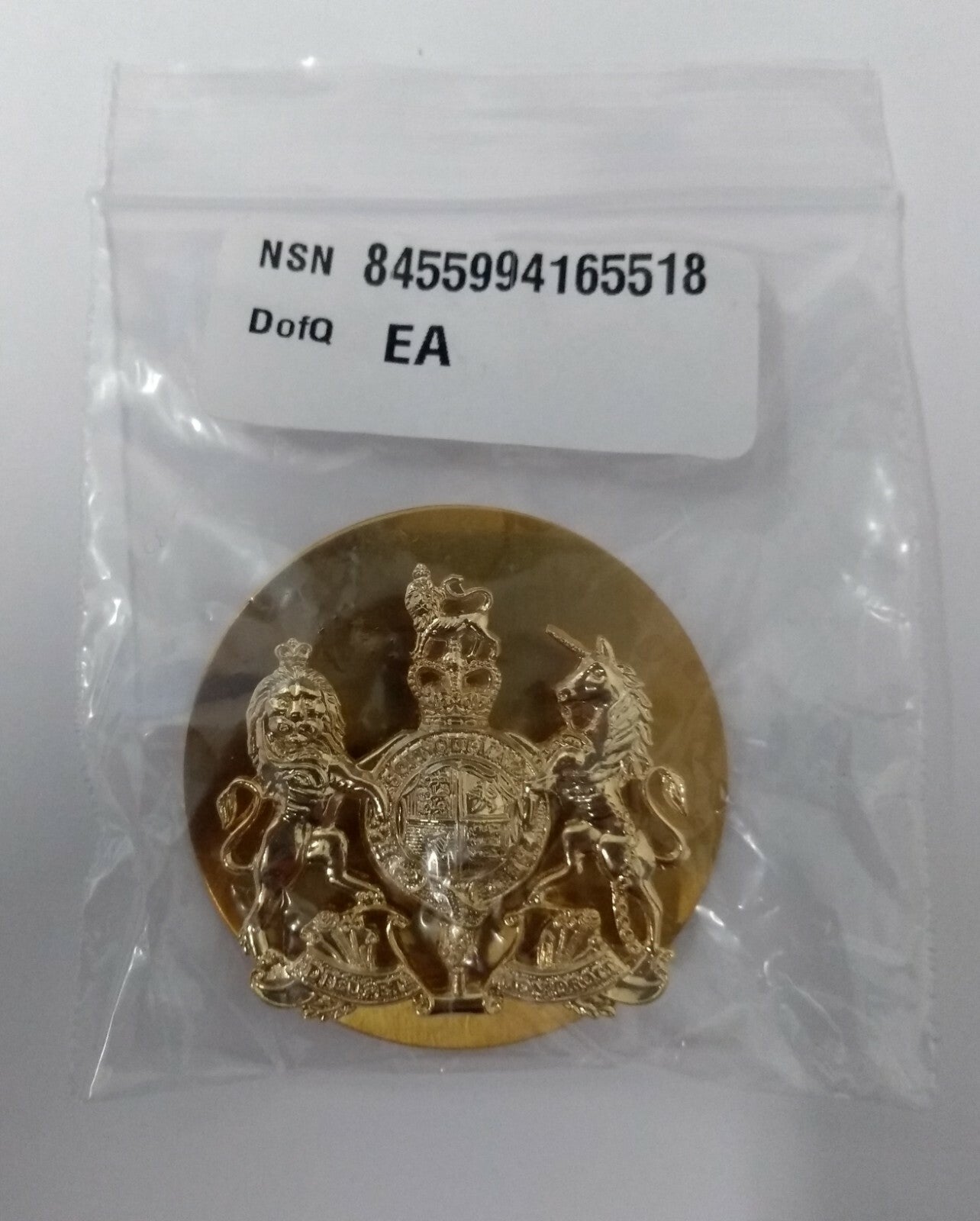 Genuine British Royal Marines RM Issue Coat of Arms WO1 Wrist Strap Badge - NEW