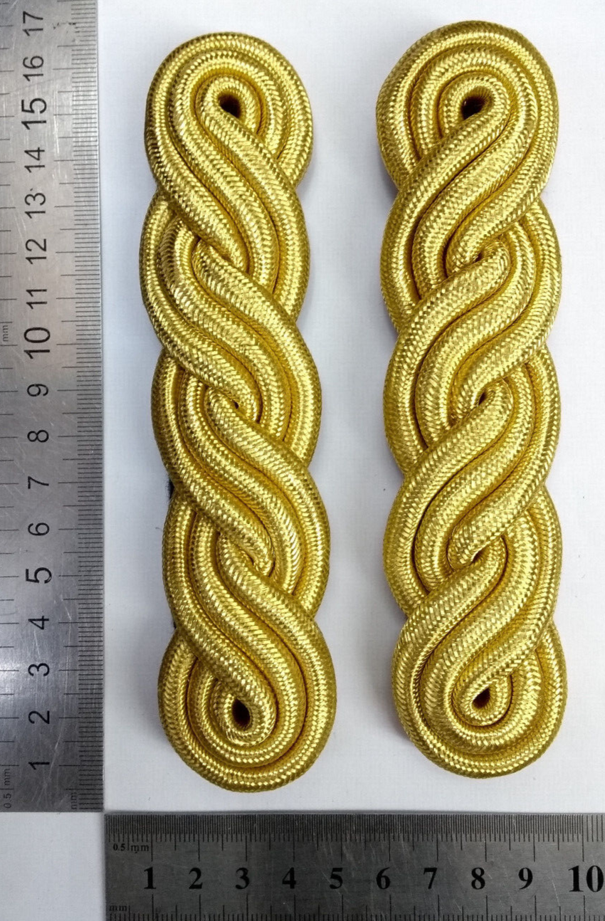 Genuine British Army Officers Ceremonial Gold Wire Cords Shoulder No Rank - NEW