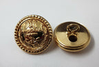 Genuine Nigerian Navy Issue Eagle and Anchor Insignia Ring Back Buttons X2 V0345