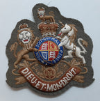Army Guards Crest No2 Extra Large Embroidered Dieu ET MON DROIT Insignia Patch