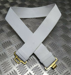 British Army Issue White Courlene Parade Belt with Brass Buckle