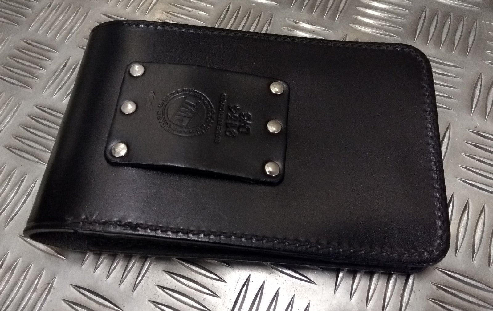 British PWL Type Black Leather Notebook Holder Genuine