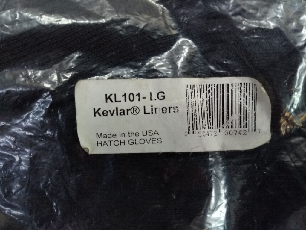 DuPont Kevlar Liners KL-101 LG Made in the USA Hatch Gloves / 3 Pairs Size Large
